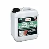MEM Fassaden-Imprägnierung, Langanhaltender Abperleffekt, Auch für schlecht saugende Untergründe, Einfache Anwendung, Lösemittelfrei, 10 l, Milchig-weiß