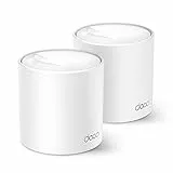 TP-Link Deco X50 Mesh WLAN Set (2 Pack), Wi-Fi 6 AX3000 Dual Band Router & Repeater, 3X Gigabit Ports für Jede Einheit, empfohlen für Häuser mit 3-4 Schlafzimmern, Umfassender Jugendschutz, WPA3