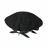 Dokon Premium Grill Abdeckhaube für Weber Q100/Q1000/Q120/Q1200/Q1400, Grillabdeckung Wetterfest Robustes Oxford-Gewebe Tisch Gasgrill Abdeckung für Weber, Enders & Mehr (70x45x32cm) - Schwarz