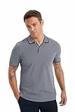 DeFacto Herren Basic Poloshirt - Klassisches T-Shirt für Männer Navy XL