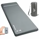 IEEILULU Isomatte Selbstaufblasend Elektrisch, Camping Matratze aus Schaumstoff mit Elektrischer Pumpe, Aufblasbare Isomatte 8CM, Wasserdicht Schlafmatte Toff für Wandern Zelt Outdoor (Grau)