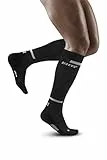 CEP - THE RUN COMPRESSION SOCKS TALL für Herren | Lange Laufsocken in schwarz mit Kompression | Regenerierende Kompressionsstrümpfe für Männer | Gr. III | M