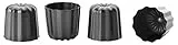 Ibili 828800 Canelés, Stahl 4 U 6 x 6 x 5 cm schwarz