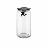 Alessi Gianni Glass Box B Küchendose, 140 cl, Glas, Schwarz, 4.5 x 13.5 x 46.5 cm