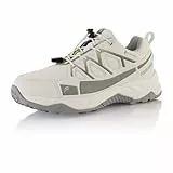 Fusskleidung® Damen Herren Wanderschuhe wasserdichte Trail Running Trekkingschuhe Weiss Grau EU 40