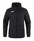 JAKO Herren Coachjacke Team mit Kapuze, Schwarz, M