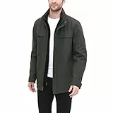 Dockers Herren Softshell Stehkragen Automantel Latzjacke Shell-Jacke, Olive Heather, S