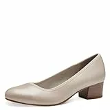 Jana Damen Pumps mit Blockabsatz Vegan, Weiß (Pearlized), 39 EU