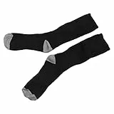 Hztyyier Elektrisch Beheizte Socken, Ferninfrarot-3-Gang-atmungsaktive Elektrische Thermosocken Zum Angeln (Schwarz)