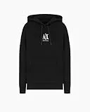 Armani Exchange Damen Icon Project, Embroidered Logo, Hooded Kapuzenpullover, Schwarz, XS
