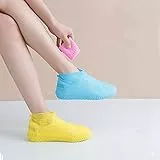 NC 2 Paar wasserdichte Silikonüberschuhe rutschfeste Regenüberschuhe Herren, Damen und Kinder Überschuhe Wiederverwendbare Faltbare rutschfeste Regenüberschuhe
