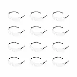 Amazon Basics Schutzbrille (klar / schwarz), Antibeschlag, 12er Pack