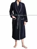 CALIDA Cosy Shower Frottee-Bademantel mit Schalkragen, 120cm Damen, innen sehr saugfähig, außen kuschelig weich, mit Gürtelschlaufen und zwei aufgesetzten Taschen