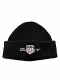 GANT Unisex Archive Shield Cotton Beanie-Mütze, Schwarz, Einheitsgröße EU