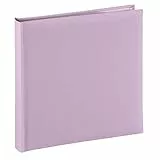 Hama Fotoalbum Jumbo 30x30 cm (Fotobuch mit 80 weißen Seiten, Album für 320 Fotos zum Selbstgestalten und Einkleben) rosa pastell