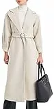 Leif Nelson Mantel Damen elegant lange Jacke Winter Trenchcoat Herbst Wollmantel Wintermantel Übergangsjacke Frauen Freizeitjacke Business Größe M Beige
