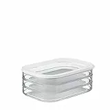 Mepal - Vorratsbehälter Wurstwaren Modula 3-lagig - Kühlschrank - Vorratsbox mit Deckel - Geeignet zur Aufbewahrung von Fleischprodukten - 3 Separate Kühlschrank - Vorratsboxen - 1650 ml - White