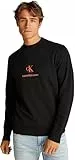 Calvin Klein Herren Sweatshirt Shadow Logo Crew Neck Regular Fit, Schwarz (Ck Black), M