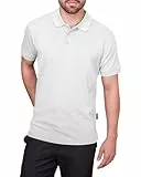 HRM Premium Herren Heavy Polo Shirt, Weiß, Gr. L - 100% Baumwolle, Basic Polohemd Bis 60°C Waschbar - Hochwertige & Nachhaltige Workwear