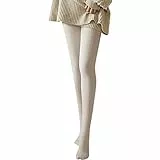 2026 Herbst Winter Damen Stricksocken Strumpfhosen Herbst und Winter verdickte Thermo-Leggings (Nein), B, Einheitsgröße