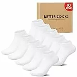 IceReco Sneaker Socken Damen 35-38 10 Paar Weiß Socken Kurz Kurze Herren Sneakersocken Baumwolle Sportsocken Halbsocken Anti Schweiß Atmungsaktive Sommer Laufsocken Running Socks