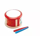 Hape Doppelseitige Holztrommel - Musikspielzeug für Kleinkinder, beidseitige Trommelflächen und stabiles Holz, Rhythmusspielzeug ab 12 Monaten