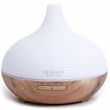 ASAKUKI 300ml Aroma Diffuser für Duftöle, Premium Ultraschall Luftbefeuchter Aromatherapie Öle Diffusor mit 7 farbigem LED Licht, BPA Free Schlafzimmer, Büro, Spa