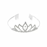 FRCOLOR Mädchen Krone Haarreif Glitzer Strass Tiara Haarschmuck Für Jga Accessoires Hochzeit Party Geburtstag