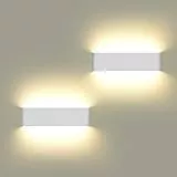 ChangM Wandleuchte LED Innen 2 Stücke Wandleuchten 12W Wandlampe mehr Hell Moderne Wandbeleuchtung Perfekt für Schlafzimmer, Wohnzimmer, Treppen und Badezimmer Licht,Warmweiß