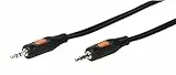 Vivanco Stereo Klinkenkabel (AUX Kabel, Audio Kabel 3,5 mm Stecker auf 3,5 mm Stecker robust, stark, widerstandsfähig, haltbar 0,75m)