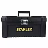 STANLEY Werkzeugkoffer Werkzeugbox - Werkzeugkasten (16', 41x21x20cm, Werkzeugkoffer mit Metallschließen, stabiler Organizer aus Kunststoff für Werkzeuge mit entnehmbarer Trage) STST1-75518