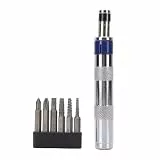 Hancaner 6-in-1-Schlagschraubendreher-Set, Hochleistungs-Stahlbit mit 1/4-Zoll-Sechskantschaft zum Entfernen von rostigen, abgebrochenen und abgenutzten Schrauben, strukturiertes (Blau)