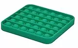 alldoro 63047 - Push & Play Silikon Fidget Spielzeug ca. 12 cm eckig, Pop it Anti Stress Fingerspielzeug, Bubble Push Toy für Stressabbau, Geschicklichkeitsspiel für Kinder und Erwachsenen, Grün