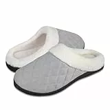 Herren Damen Winter Hausschuhe Memory-Schaum Wärme Bequem Plüsch Pantoffeln Home Rutschfeste Slippers Schuhe Indoor Outdoor(fg-Asche,38/39 EU)