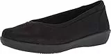 Clarks Damen Ayla Low Ballerinas, Schwarz Synthetisches Nubuk, 39 EU