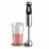 Cecotec Stabmixer Power Pulsar 2300MAX, 2300W, 4 Edelstahlklingen, XL-Stab, Spritzschutz, Inklusive 700ml Becher ohne Deckel, Turbo-Funktion, Ergonomisches Design, Einfache Demontage