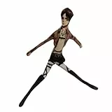 Levi Weiche Figur Eren Jaeger Kissen zum Aufhängen, Zoe, drehbare Figur, beweglich mit Eisendrahtrahmen, 28 cm, Anime, abstrakt, lustig, gefüllte Überwurffiguren, Sofa, Bett, Dekoration, Sammlerstück