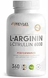 L-Arginin + L-Citrullin-Malat Kapseln 360x - optimal hochdosiert mit 6000 mg pro Tag aus L-Arginin (2400 mg) + L-Citrullin-Malat (3600 mg) - ohne Zusatzstoffe - laborgeprüft mit Zertifikat - vegan