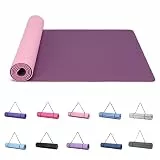 Good Nite Gymnastikmatte Fitnessmatte Trainingsmatte Yogamatte Turnmatte TPE Rutschfest Pilates in 12 unterschiedlichen Farben 183 x 61 x 0.6 cm (Purpur/Rosa)