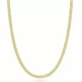 Rajputana Gold Kette Halskette für Männer 5mm Kubanische Verbindung Ketten für Herren Junge Gold Männer Kette Halsketten Robuste Kandare Chains Schmuck Geschenke 22 Zoll