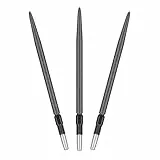 Target Darts Swiss Point SLK Luke Littler Dart Points (3 Pack Set of Tips) 42MM – Schwarz | Dartspitzen mit rauer Oberfläche, Ersatzspitzen aus Stahl, professionelles Dartzubehör