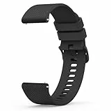 Amzpas Ersatz Uhrenarmbänder 20mm 22mm Armband Silikon,Uhrenarmband mit Schnellverschluss Ersatzbänder Watch Straps,Uhren Zubehör Uhrenarmbänder Watch Band für Damen Herren(22mm,Schwarz)