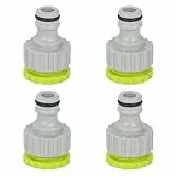 HAFRILY 4 Stück Gardena Hahnverbinder 1/2 Zoll auf 3/4 Zoll Garten Hahnverbinder 2-in-1 Gardena Wasserhahn Adapter Schlauch Kupplung für Verbinder Wasserschlauch Schlauchanschluss Wasserhahn
