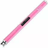SUPRUS Lichtbogen Feuerzeug Elektronisch Feuerzeug Stabfeuerzeug Triple-SICHERHEITS USB Aufladbares Plasma (pink)