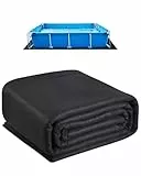 VEVOR Rechteckige Poolunterlage, 3,6 x 7,3 m, Bodenplane für oberirdische Schwimmbecken, extra Dicke Bodenschutzplane, Poolmatte aus Geotextilmaterial, verlängert die Lebensdauer der Folie
