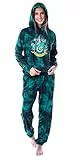 Harry Potter Womens' Hogwarts Houses Tie Dye Hooded Jogger Set-Slytherin (Large)