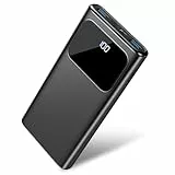 Powerbank 10000mAh, Power Bank PD15W Schnelles Aufladen mit USB C Input & Output Externer Akku, Tragbares Ladegerät LED Display 3 Ausgängen & 2 Eingängen für iPhone 15 14 13 Serie, Samsung S23, Galaxy