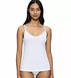 Triumph Damen Feel of Cotton Spaghetti Top Undershirt, Weiß, 38 EU