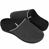 ERGOfoot Rutschfest Orthopädische Hausschuhe Arch Support Schwarz EU40