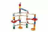Hape Quadrilla Super Spiralburg - Murmelbahn aus Holz Erweiterungsset mit Spiralkreiseln, einer Xylophon-Schiene und Spirale, fördert Motorik & logisches Denken, für Kinder ab 4 Jahren